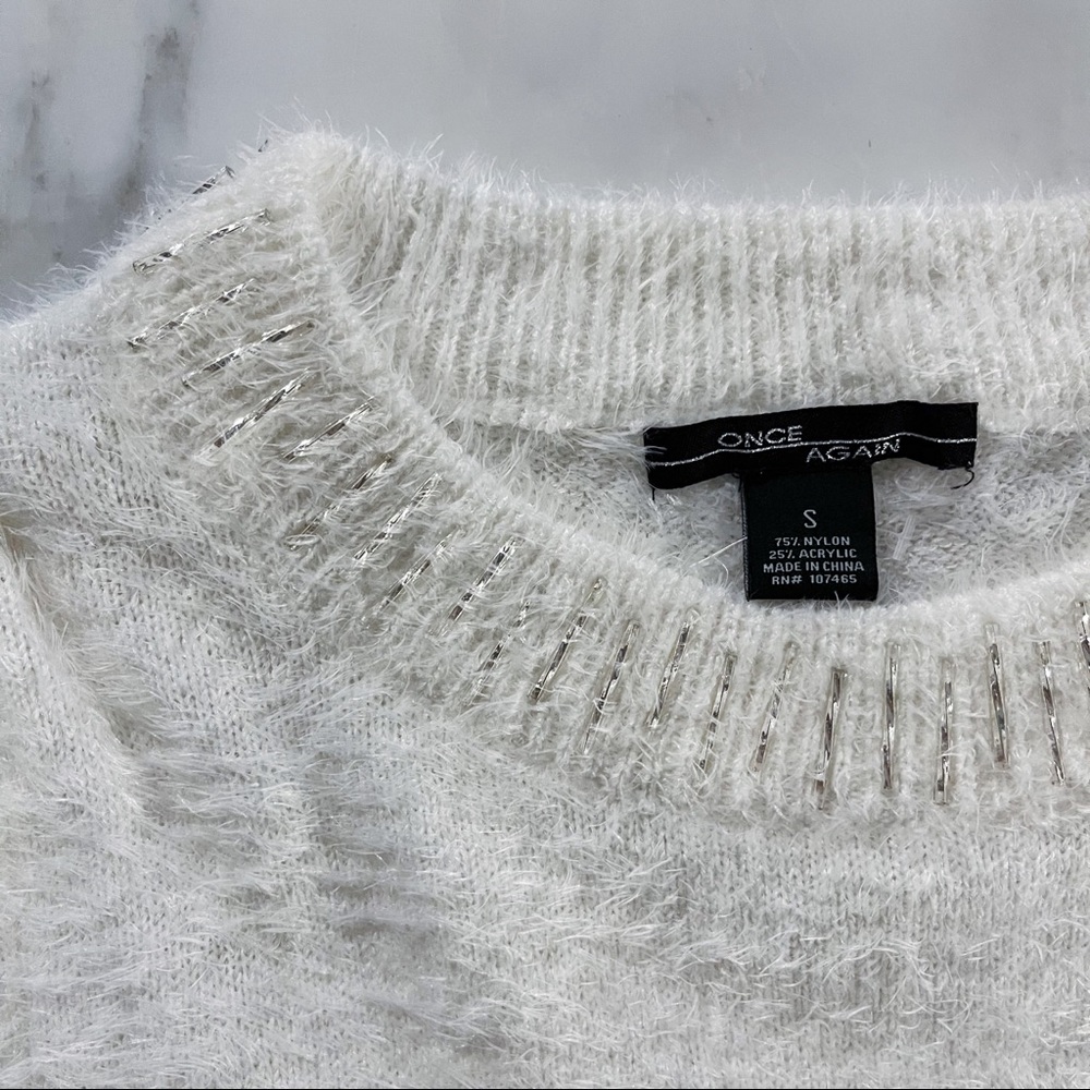 Fuzzy Sweater with Beading - Picture 12 of 14